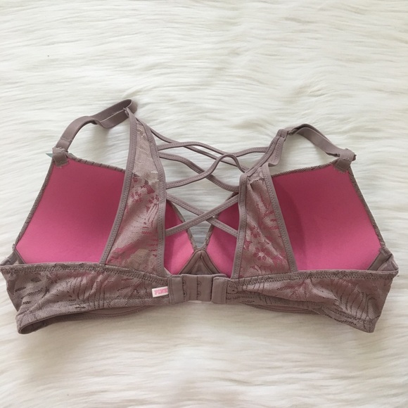 SOLD VS Pink Push Up Bralette Size Large - Picture 3 of 4